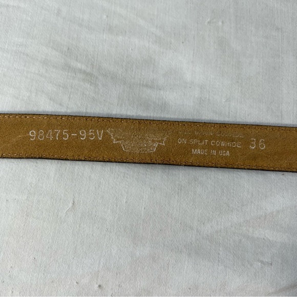 Harley Davidson Brown leather belt size 36 #98475-95V On Split Cowhide USA - Picture 4 of 9